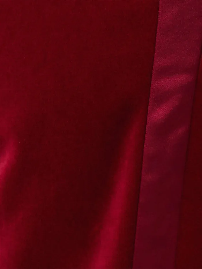 Jigsaw Mason Velvet Trouser Red Women Party