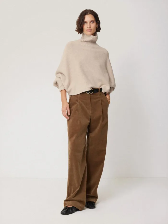 Jigsaw Merino Poncho Jumper Cream Women Knitwear and Cashmere