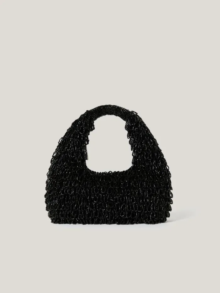 Jigsaw Mini Tay Beaded Bag Black Women Bags