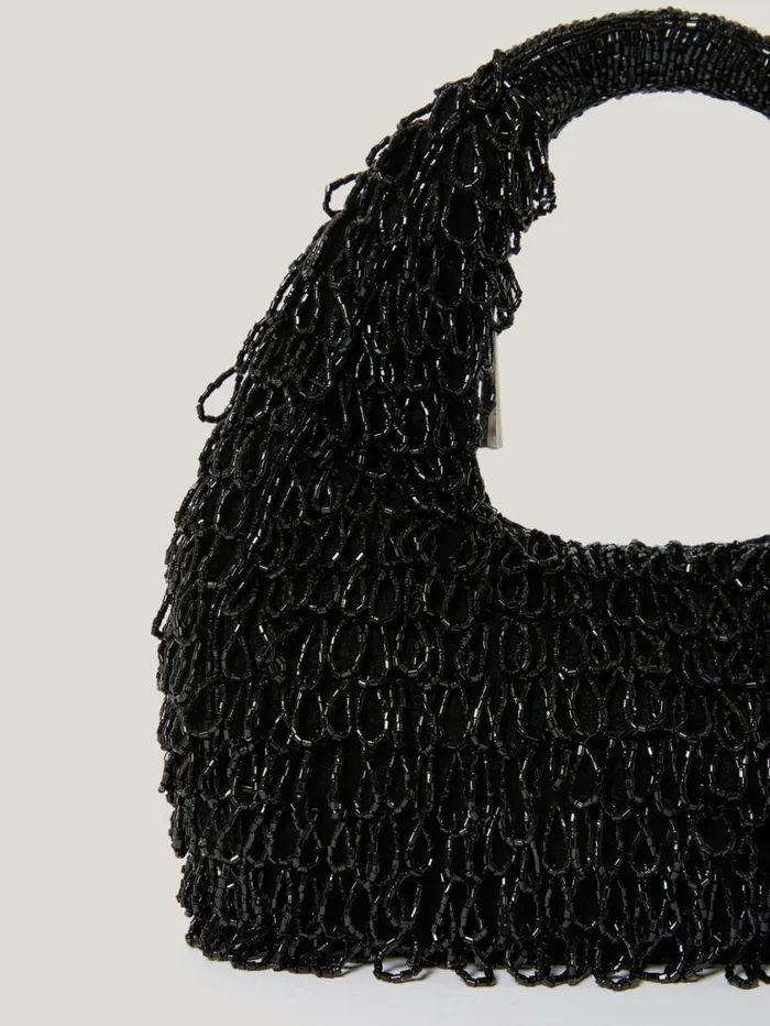 Jigsaw Mini Tay Beaded Bag Black Women Bags