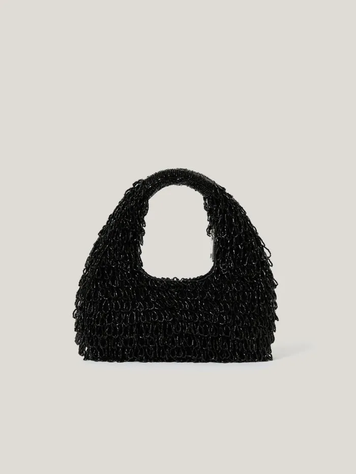 Jigsaw Mini Tay Beaded Bag Black Women Bags