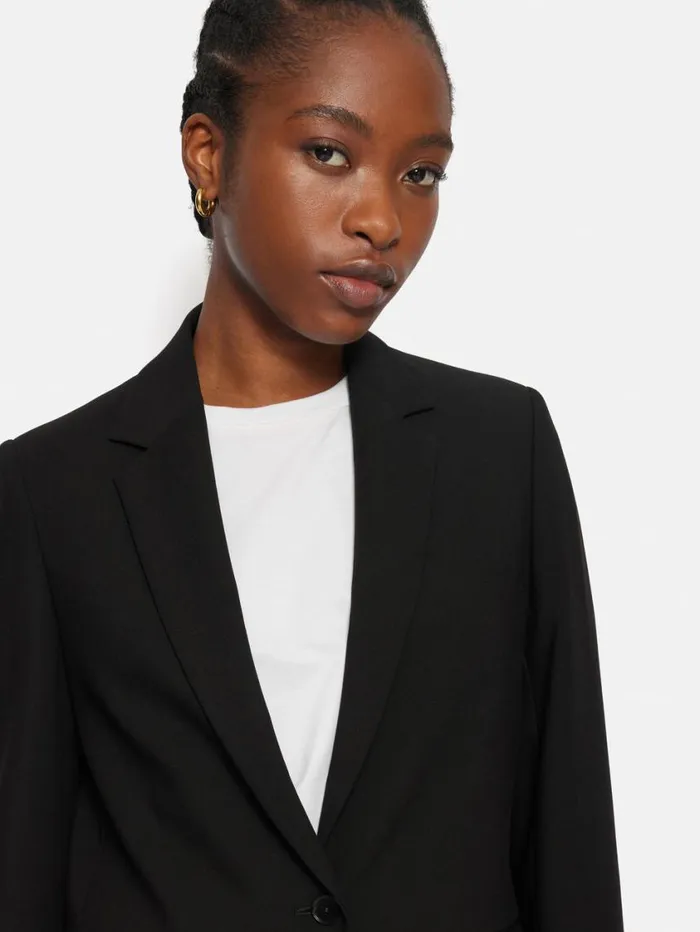 Jigsaw Modern Crepe Brook Blazer Black Women Suits and Tailoring