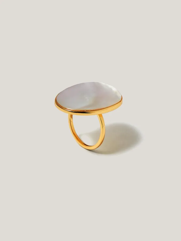Jigsaw Mother Of Pearl Ring Pearl Women Party