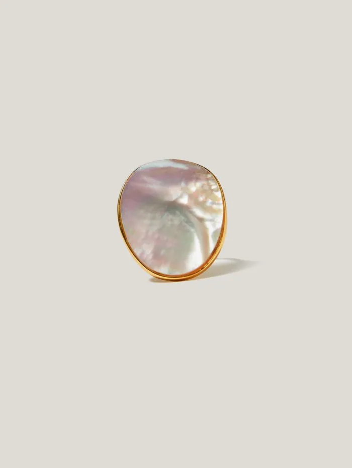 Jigsaw Mother Of Pearl Ring Pearl Women Party