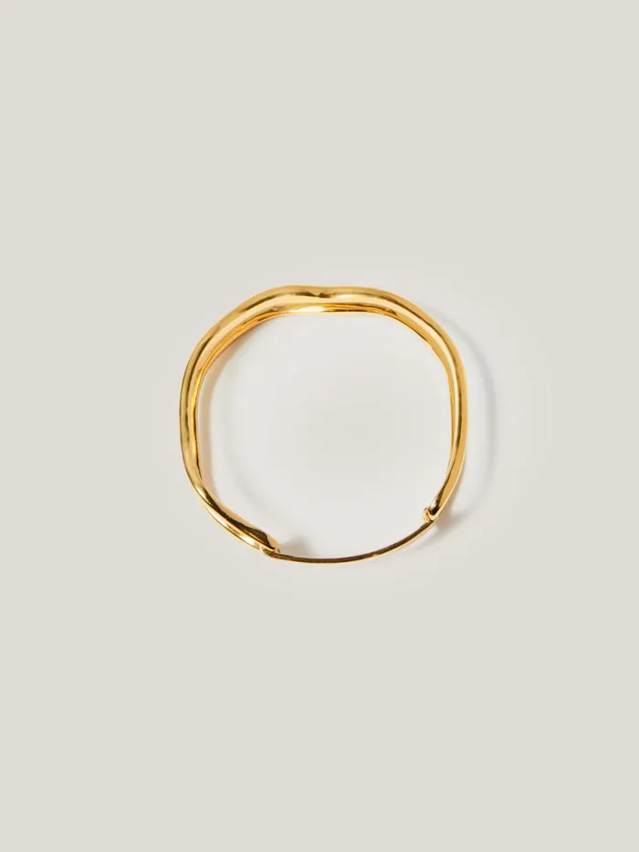 Jigsaw Organic Wave Bangle Gold Women Party