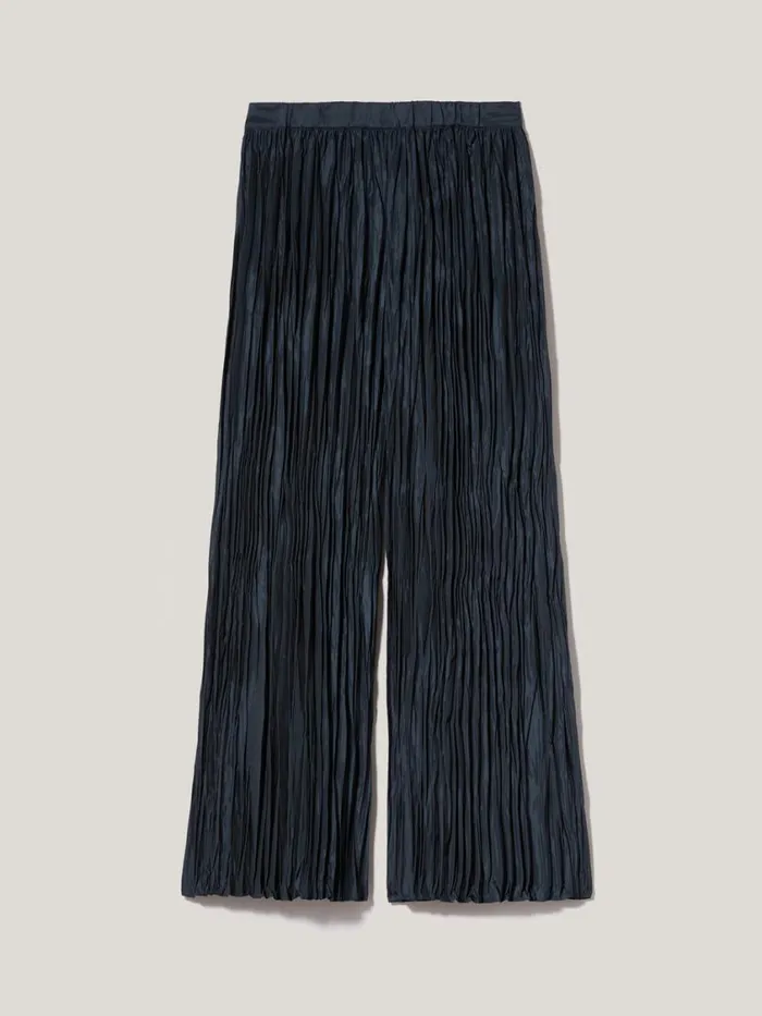 Jigsaw Plisse Trouser Navy Women Trousers