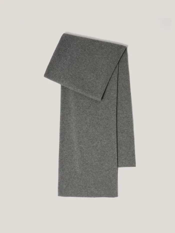 Jigsaw Pure Cashmere Blanket Scarf Mid Grey Women Knitwear and Cashmere