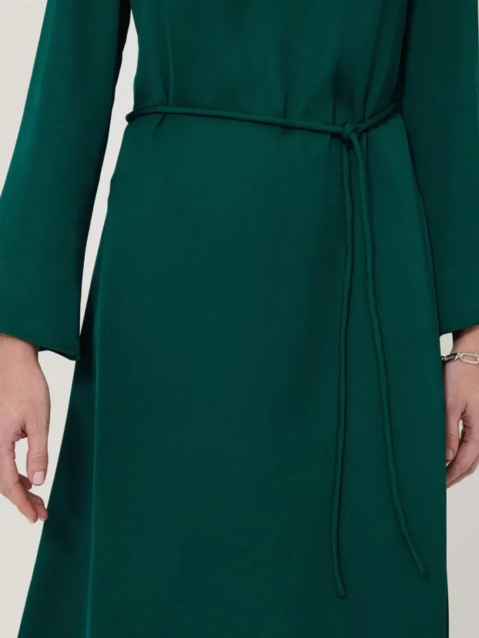 Jigsaw Satin Back Crepe Dress Green Women Dresses and Jumpsuits