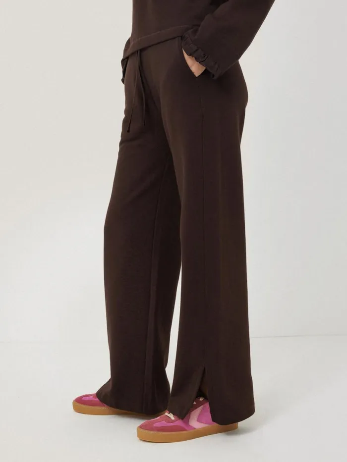 Jigsaw Satin Waistband Jersey Joggers Chocolate Women Coords