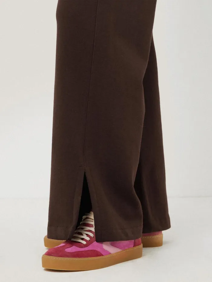 Jigsaw Satin Waistband Jersey Joggers Chocolate Women Coords