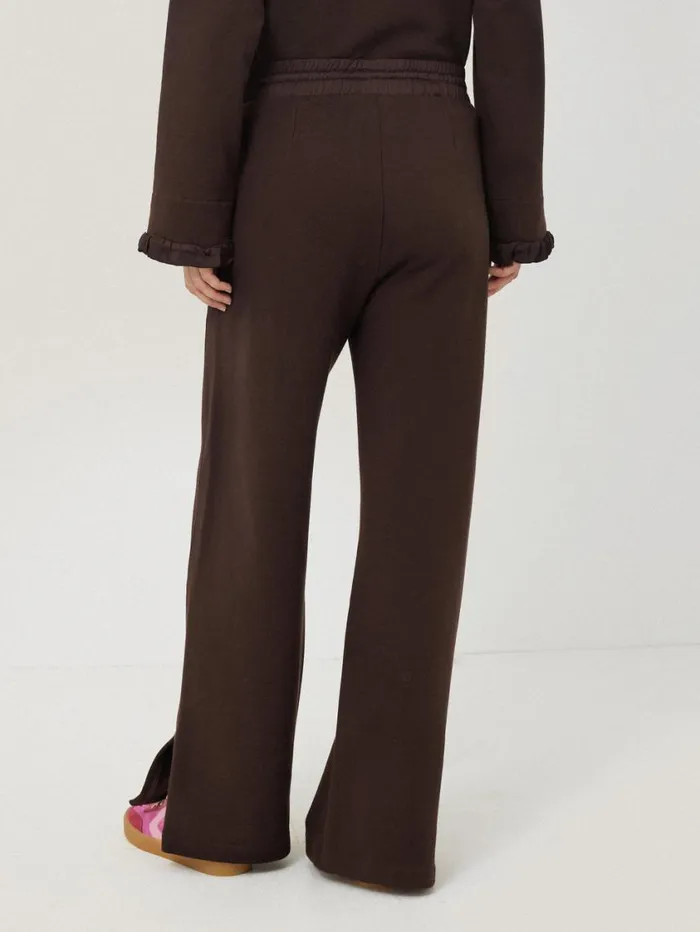 Jigsaw Satin Waistband Jersey Joggers Chocolate Women Coords