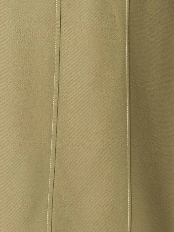 Jigsaw Seamed Detail A Line Skirt Khaki Women Skirts