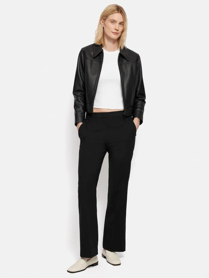 Jigsaw Short Fluid Twill Mason Trousers Black Women Suits and Tailoring