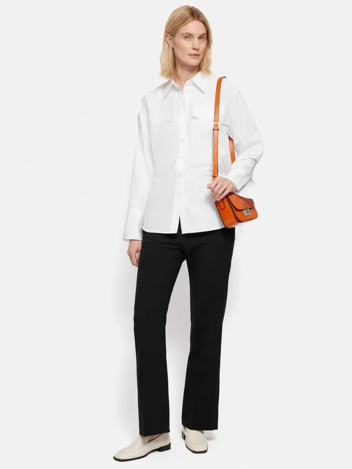 Jigsaw Short Fluid Twill Mason Trousers Black Women Suits and Tailoring