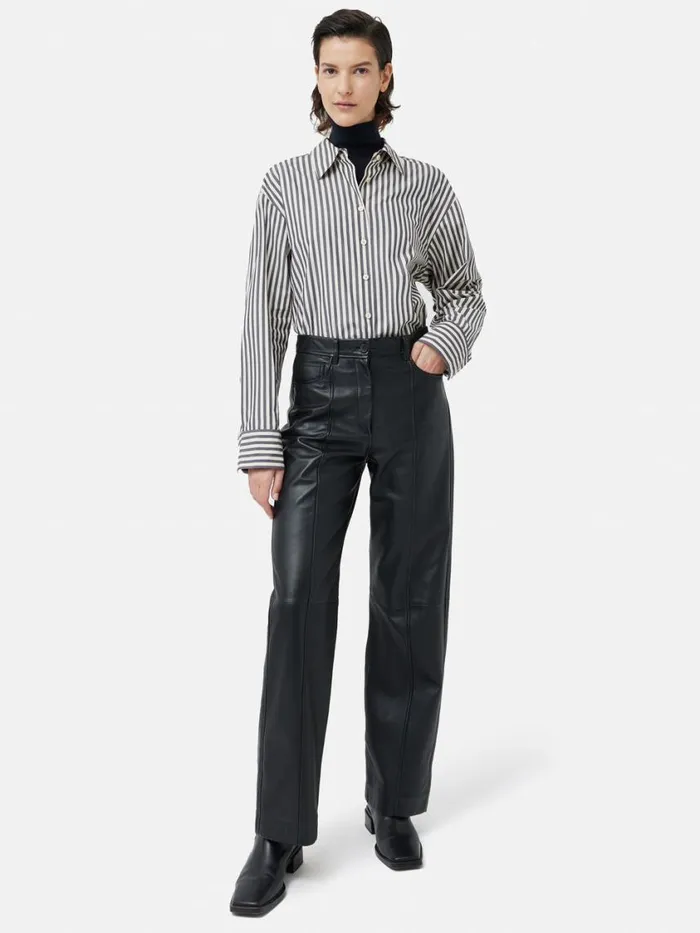 Jigsaw Silk Cotton Polo Jumper Navy Women Knitwear and Cashmere