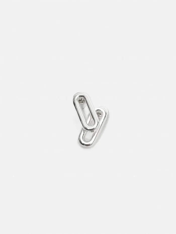 Jigsaw Small Link Stud Earrings Silver Women Jewellery