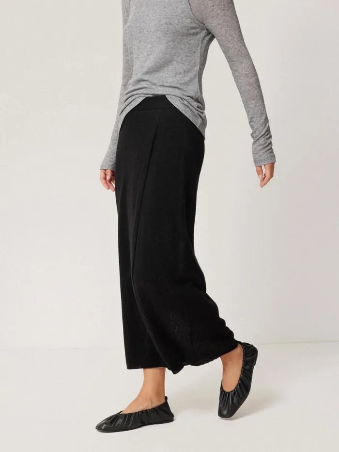 Jigsaw Soft Gauzy Knit Skirt Black Women Knitwear and Cashmere