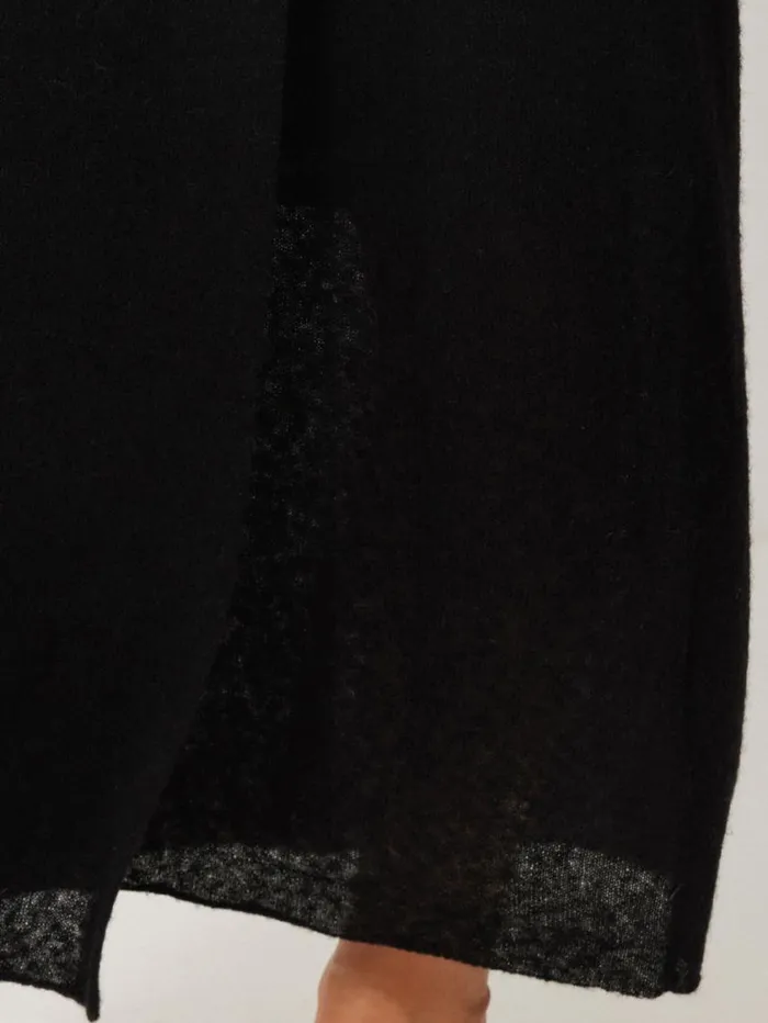 Jigsaw Soft Gauzy Knit Skirt Black Women Knitwear and Cashmere