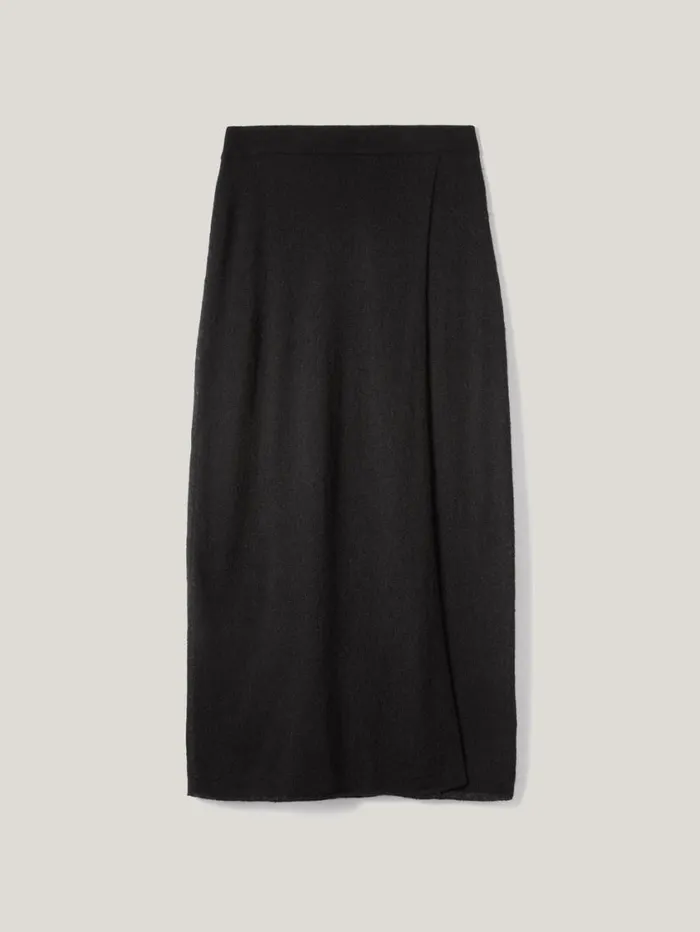 Jigsaw Soft Gauzy Knit Skirt Black Women Knitwear and Cashmere