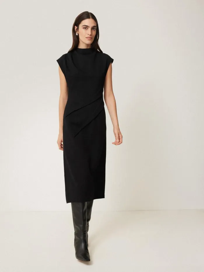 Jigsaw Structured Dart Dress Black Women Dresses and Jumpsuits