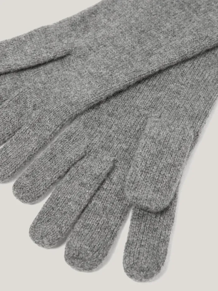 Jigsaw Wool Cashmere Long Gloves Grey Women Knitwear and Cashmere