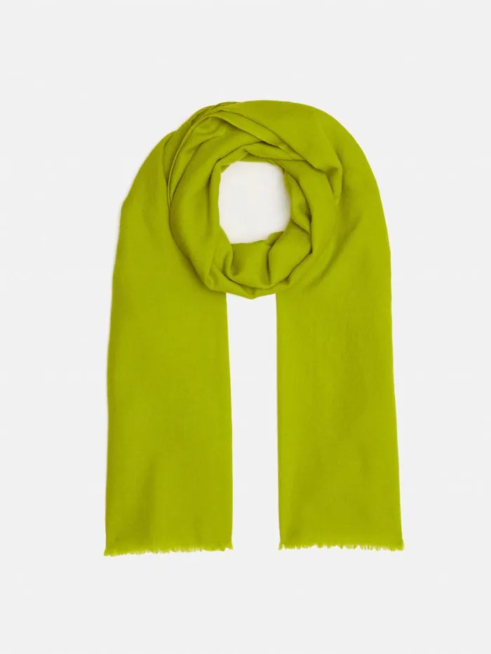 Jigsaw Wool Silk Pashmina Lime Women Ponchos and Scarves