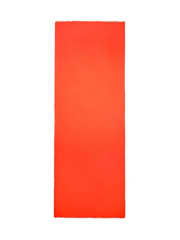 Jigsaw Wool Silk Pashmina Orange Women Ponchos and Scarves