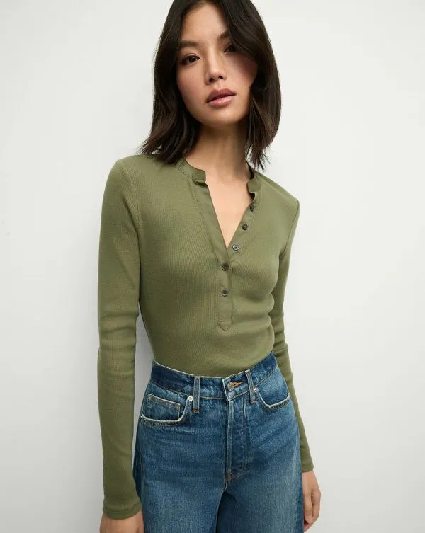 Jocelyn Henley Shirt Stone Army Women Veronica Beard Tops