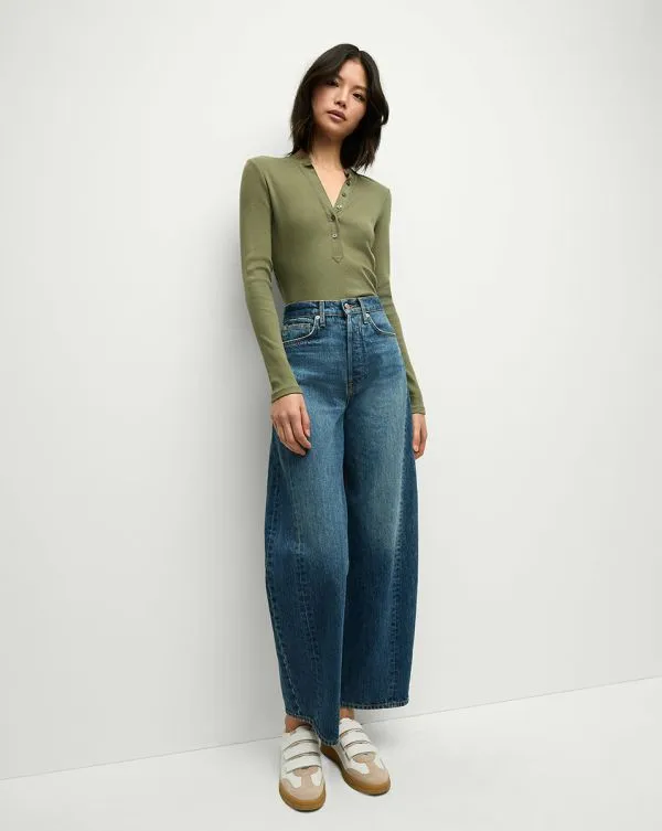 Jocelyn Henley Shirt Stone Army Women Veronica Beard Tops Jocelyn Henley Shirt Stone Army Women Veronica Beard Tops