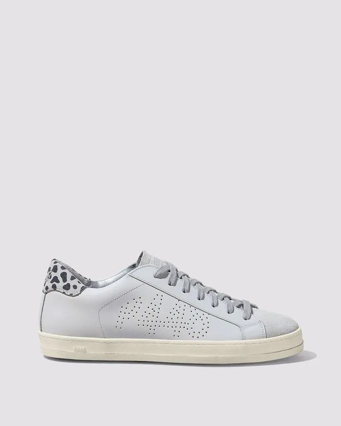John Women John WhiteCheetah Sneaker P448