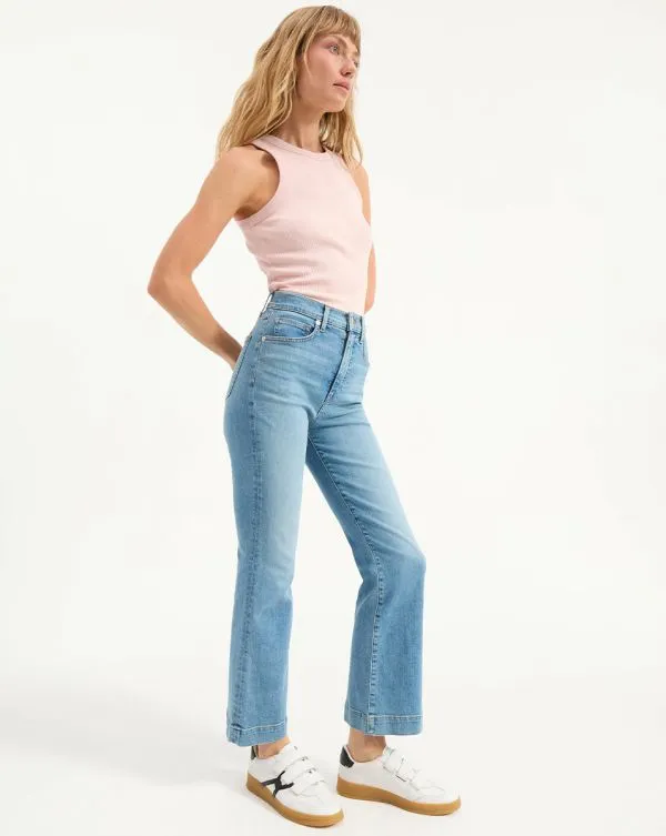 Jordyn Cropped Tank Top Pink Clay Women Veronica Beard Tops