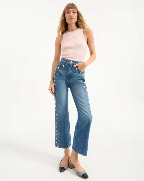 Jordyn Cropped Tank Top Pink Clay Women Veronica Beard Tops