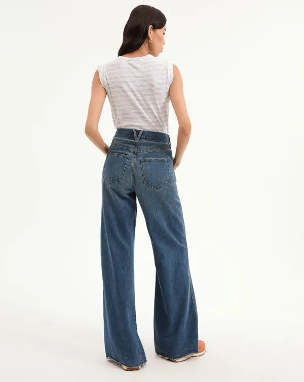 Kasey Mid Rise WideLeg Jean Bandit Women Veronica Beard Jeans