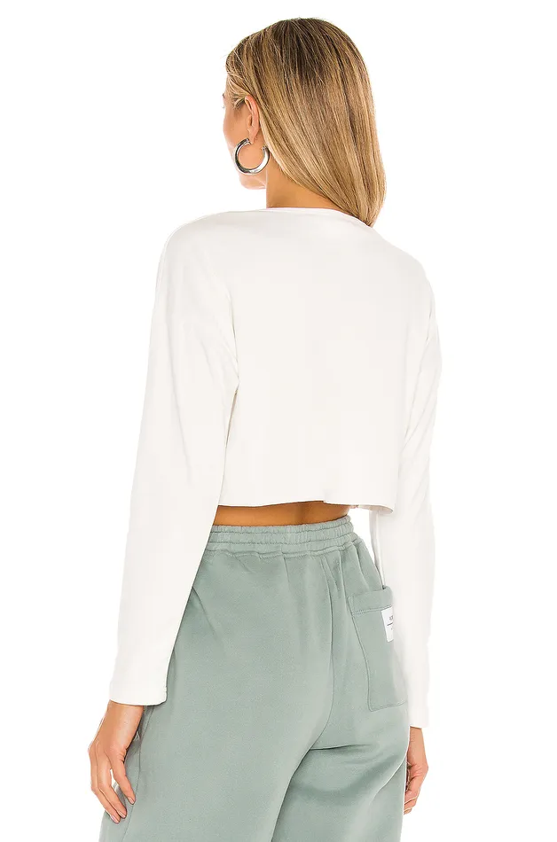 Keaton Cropped Top White Women Lovers and Friends Sweaters and Knits Keaton Cropped Top White Women Lovers and Friends Sweaters and Knits