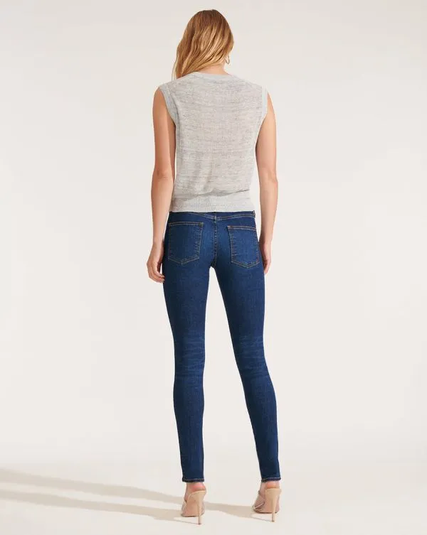 Kellen TwistFront Sweater Grey Melange Women Veronica Beard Tops