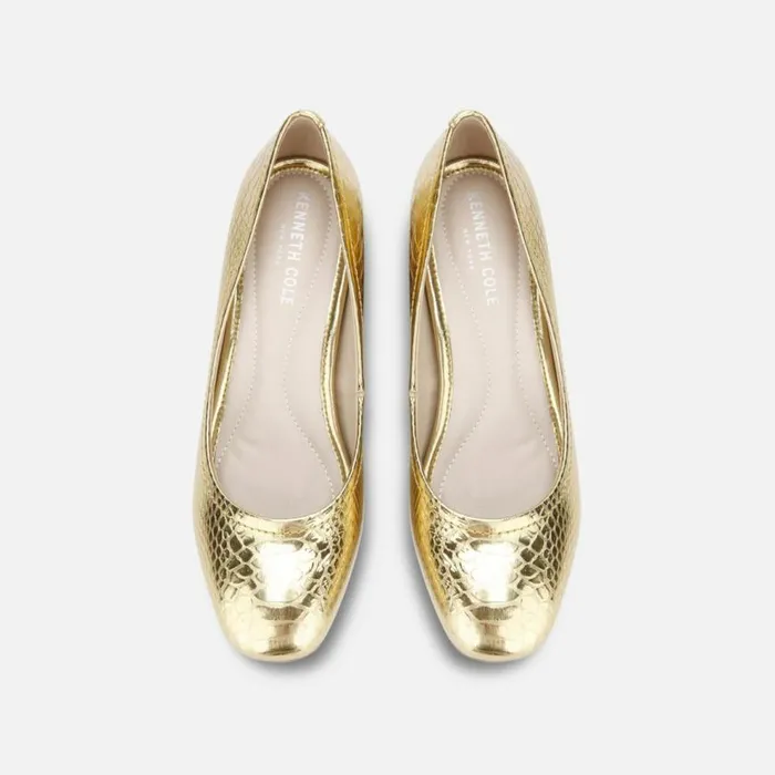 Kenneth Cole Balance Metallic Pump Gold Women Heels