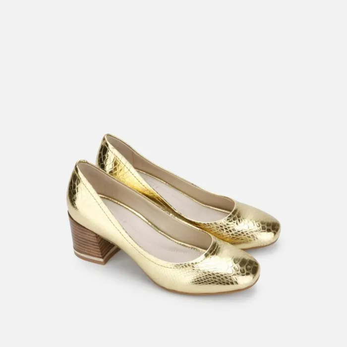 Kenneth Cole Balance Metallic Pump Gold Women Heels