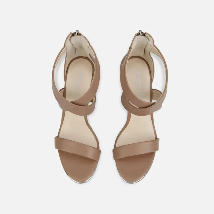Kenneth Cole Brooke Cross Sandal Latte Women Heels Kenneth Cole Brooke Cross Sandal Latte Women Heels