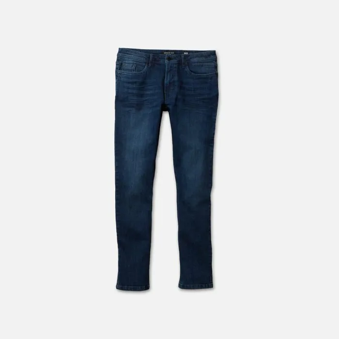 Kenneth Cole Dark Wash Stretch Jean Cream Melange Men Bottoms