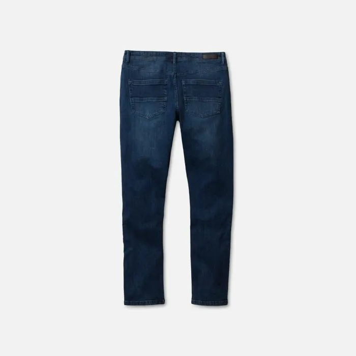 Kenneth Cole Dark Wash Stretch Jean Cream Melange Men Bottoms