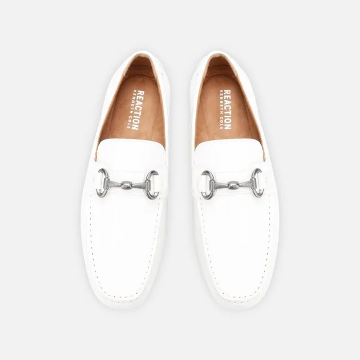 Kenneth Cole Dawson Horsebit Driver White Men Loafers