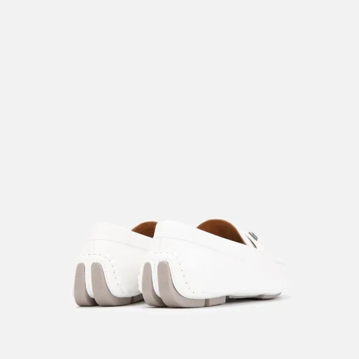 Kenneth Cole Dawson Horsebit Driver White Men Loafers