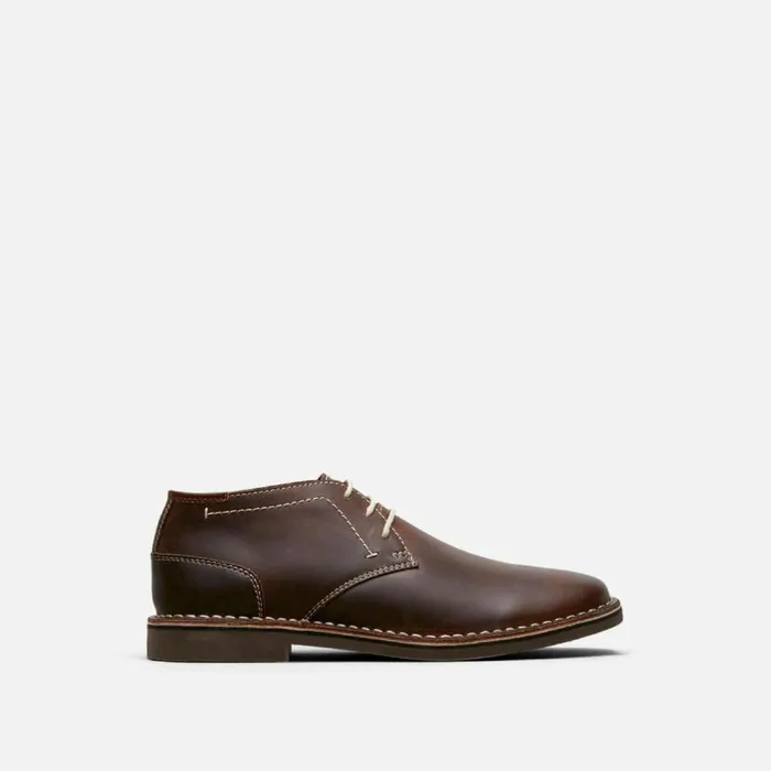 Kenneth Cole Desert Sun Leather Chukka Boot Brown Men Boots