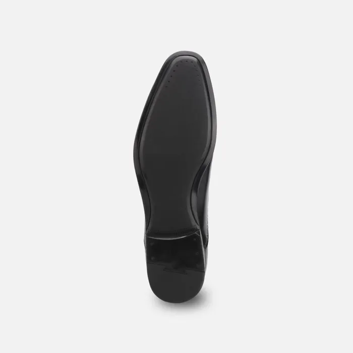 Kenneth Cole Eddy Lace Up Oxford With Brogue Cap Toe Black Men Oxfords