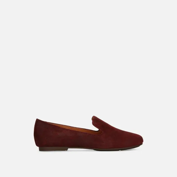 Kenneth Cole Eugene Leather Loafer Flat Merlot Women Flats