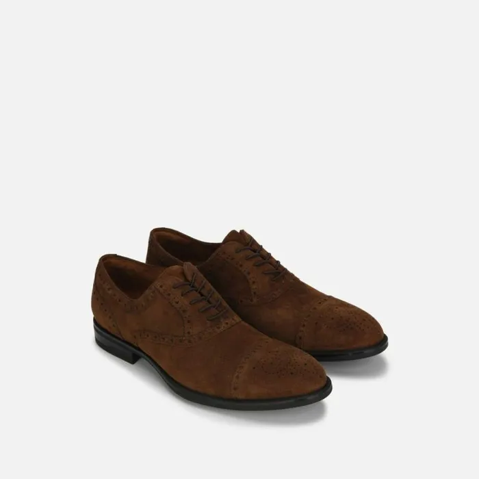Kenneth Cole Futurepod Cap Toe Suede Oxford With The Rebound System Ip Tobacco Men Dress