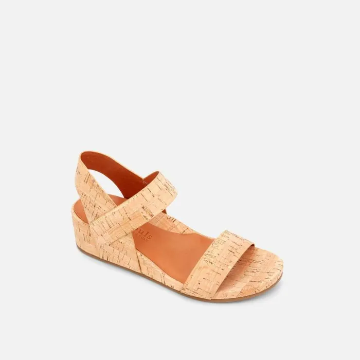 Kenneth Cole Gisele Two Band Wedge Sandal Natural Women Gentle Souls
