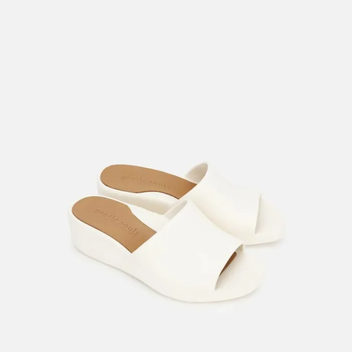 Kenneth Cole Gisele Wedge Slide Sandal Eggshell Women Gentle Souls
