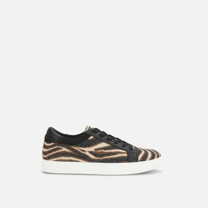 Kenneth Cole Kam Animal Print Knit Sneaker Naturalblack Women Sneakers