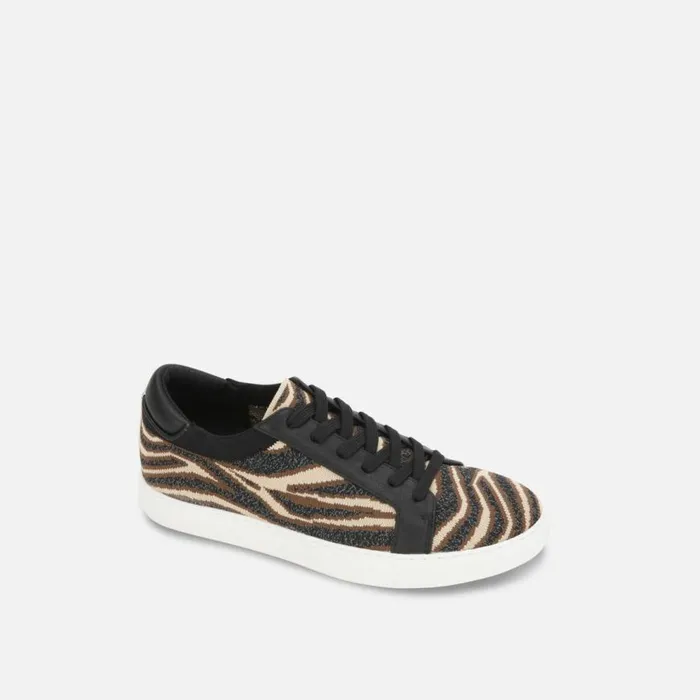 Kenneth Cole Kam Animal Print Knit Sneaker Naturalblack Women Sneakers